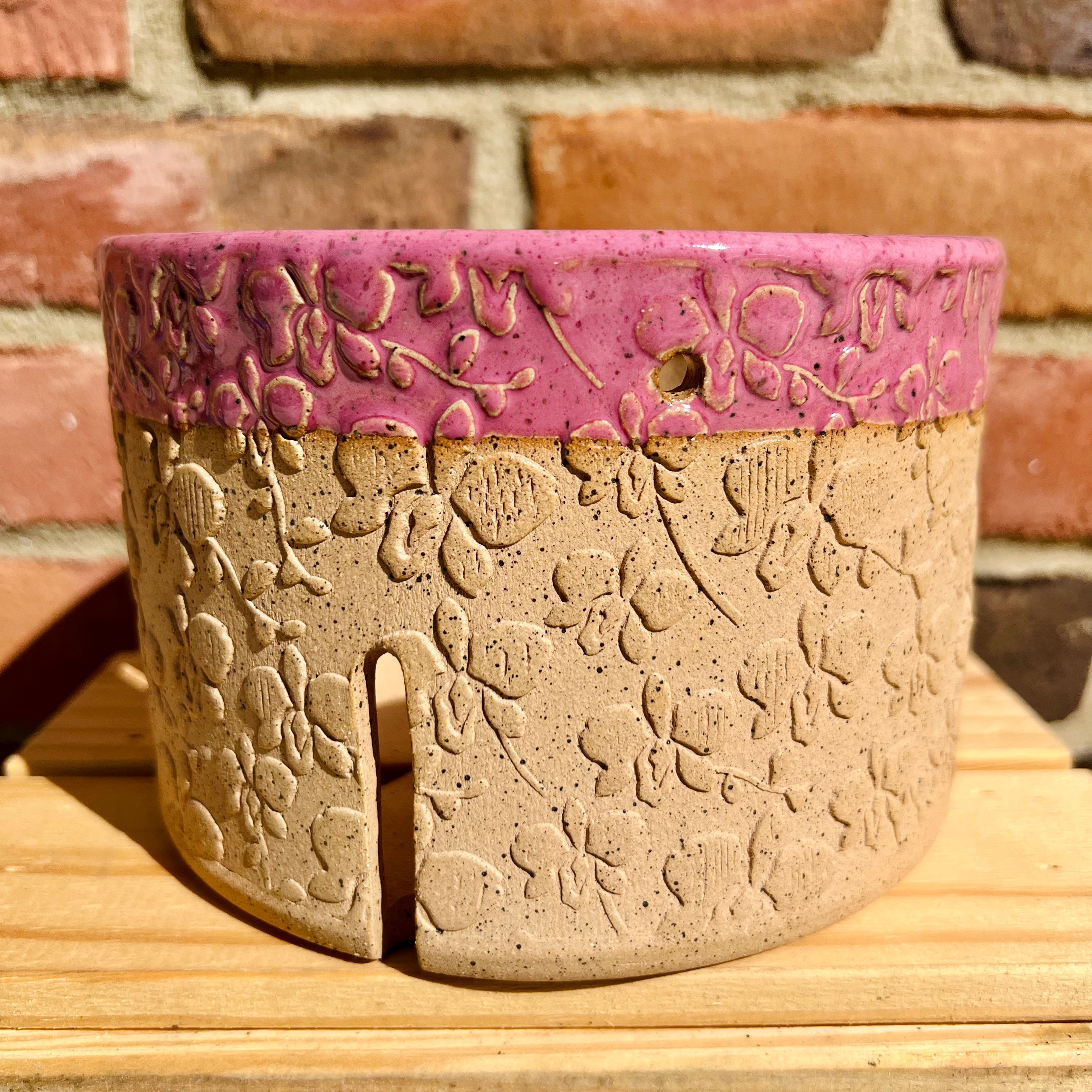 orchid plant pots large LARGE ORCHID POTS -STONEWARE PINK